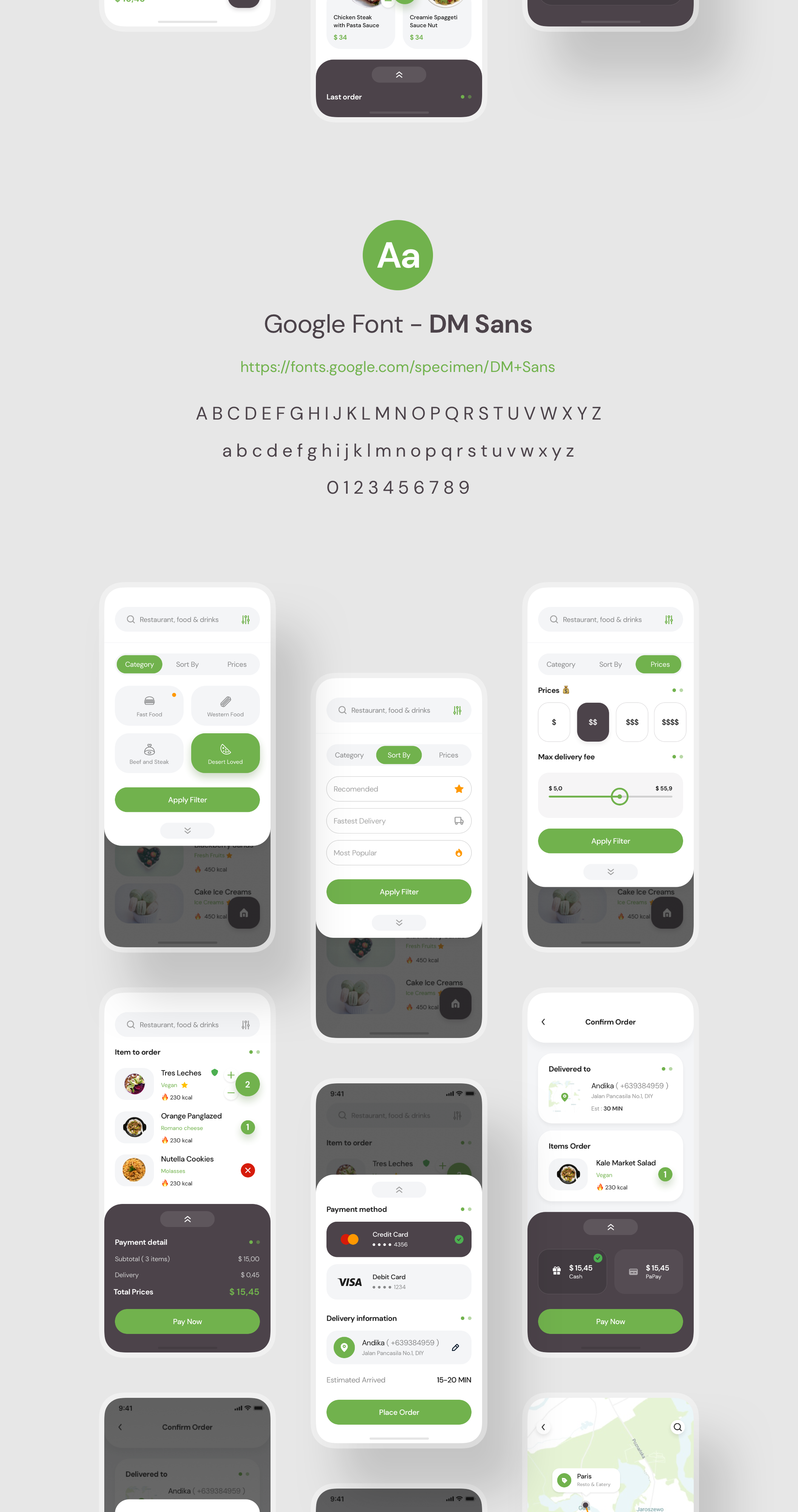 简洁餐厅食品外卖APP应用程序UI界面设计套件 Poris App UI Kit_img_2