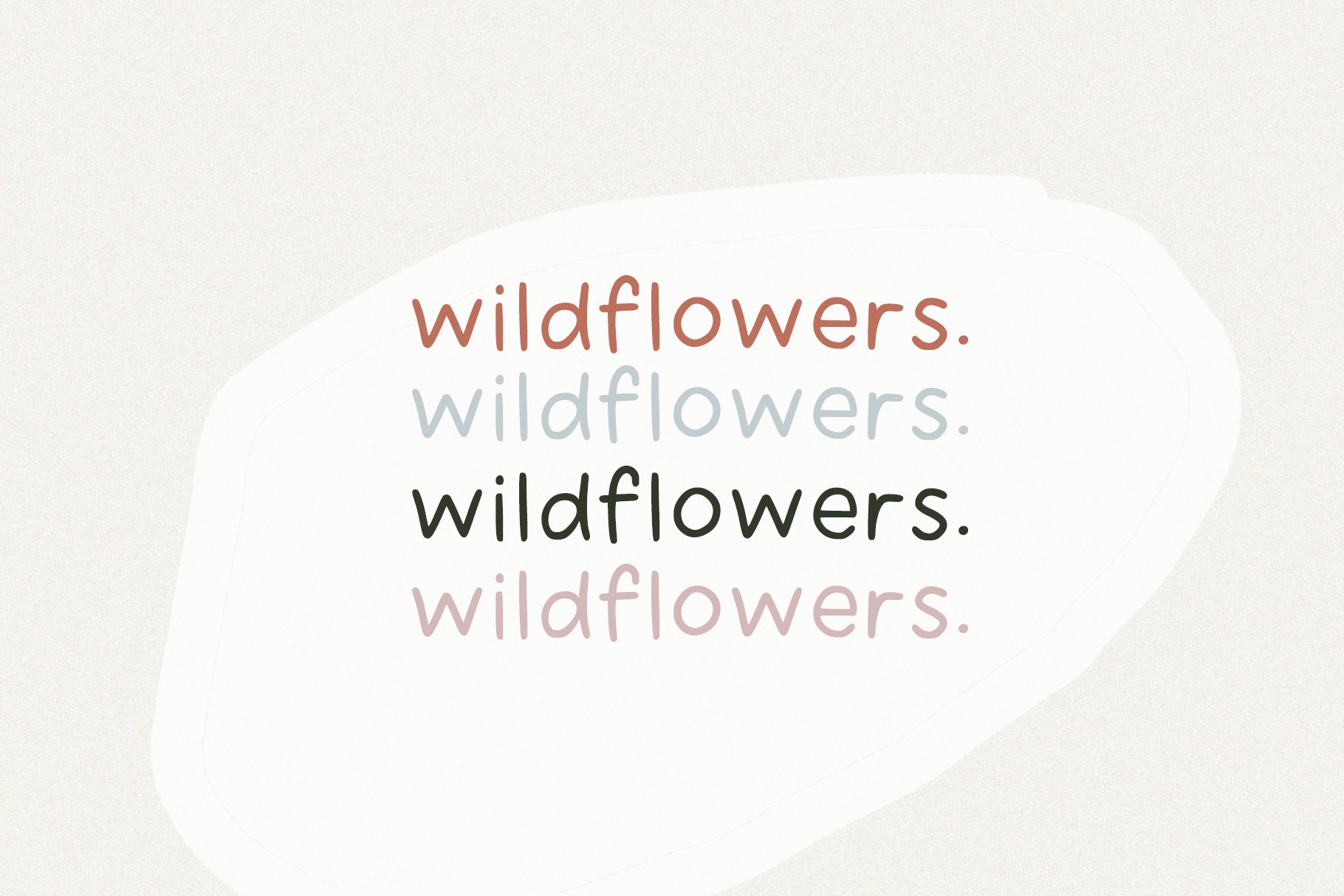 简约标题徽标Logo文字设计手写字体素材 Wildflower Handwritten Font_img_2