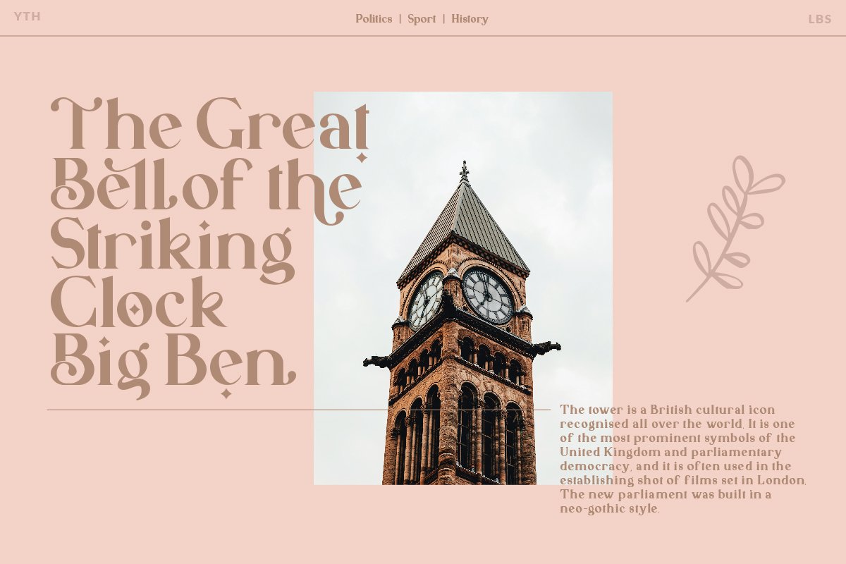 优雅奢华杂志海报标题文字设计衬线英文字体素材 Elegant Qaligo Serif Font_img_2
