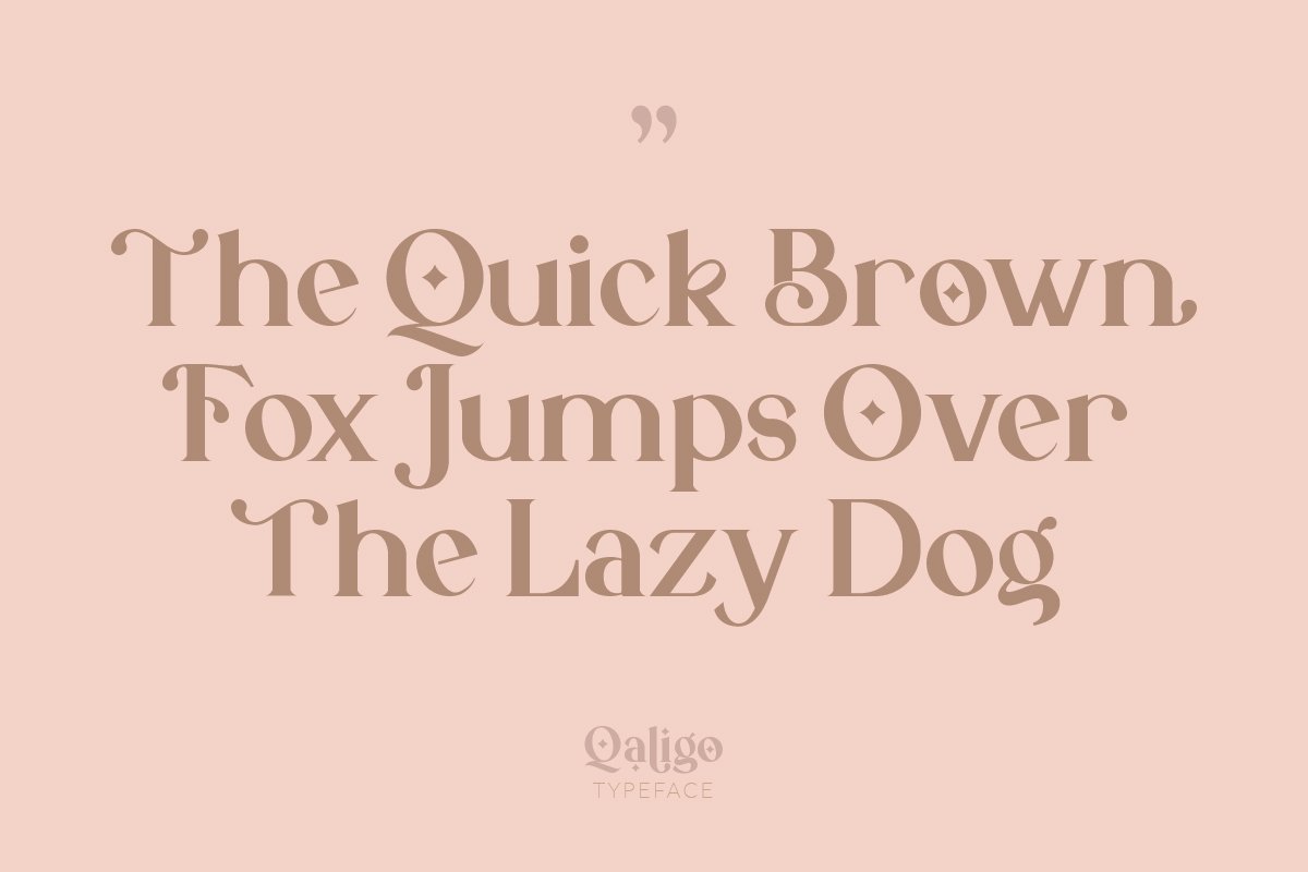 优雅奢华杂志海报标题文字设计衬线英文字体素材 Elegant Qaligo Serif Font_img_2