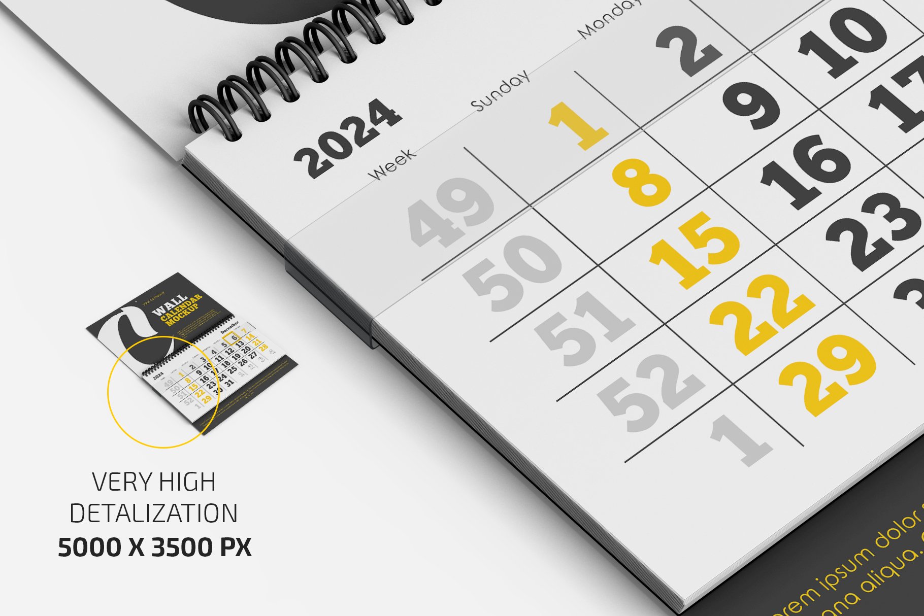 12款台历日历挂历设计展示贴图样机合集 Wall Calendar Mockup Bundle_img_2