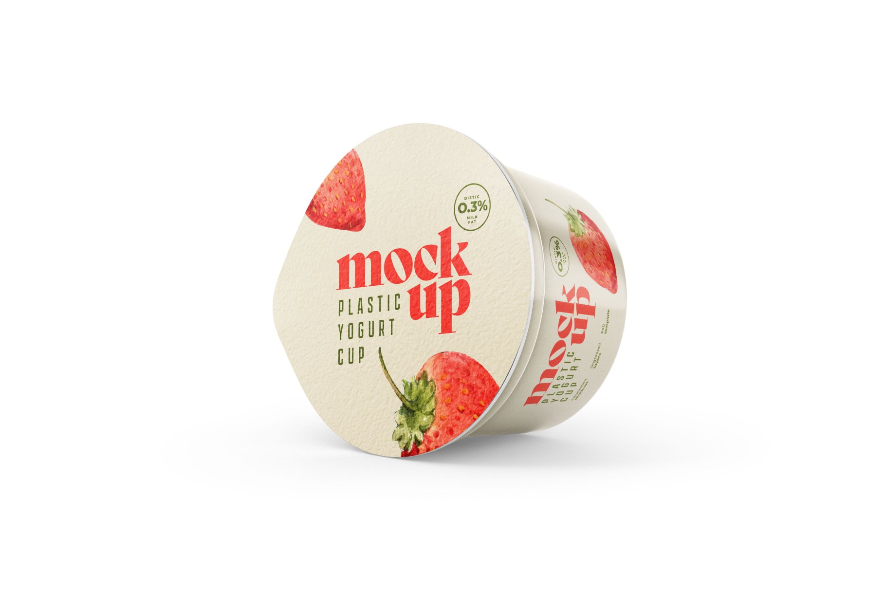 15个新颖酸奶杯设计展示贴图样机模板PS素材 Yogurt Cup Packaging Mockup Set_img_2