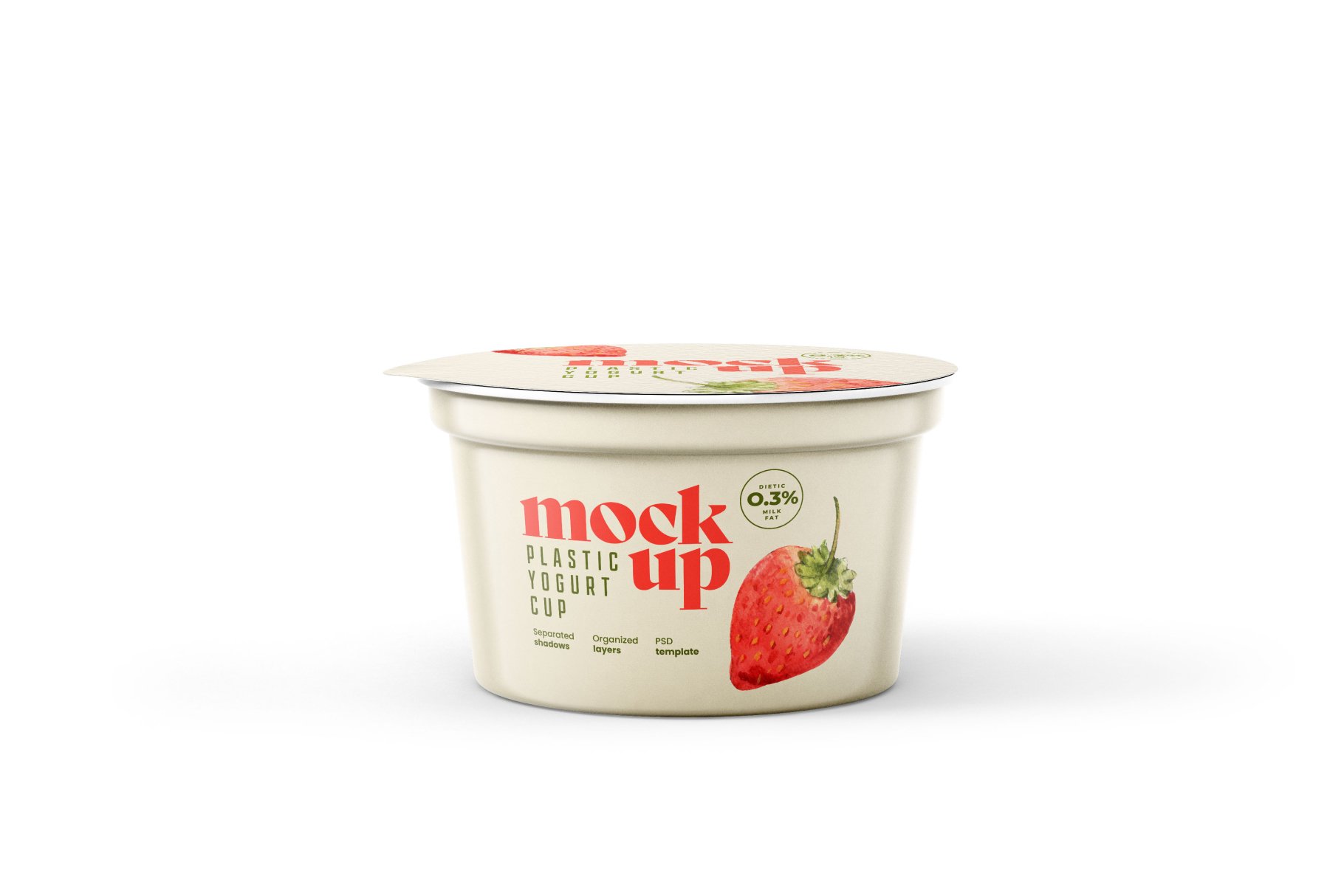 15个新颖酸奶杯设计展示贴图样机模板PS素材 Yogurt Cup Packaging Mockup Set_img_2