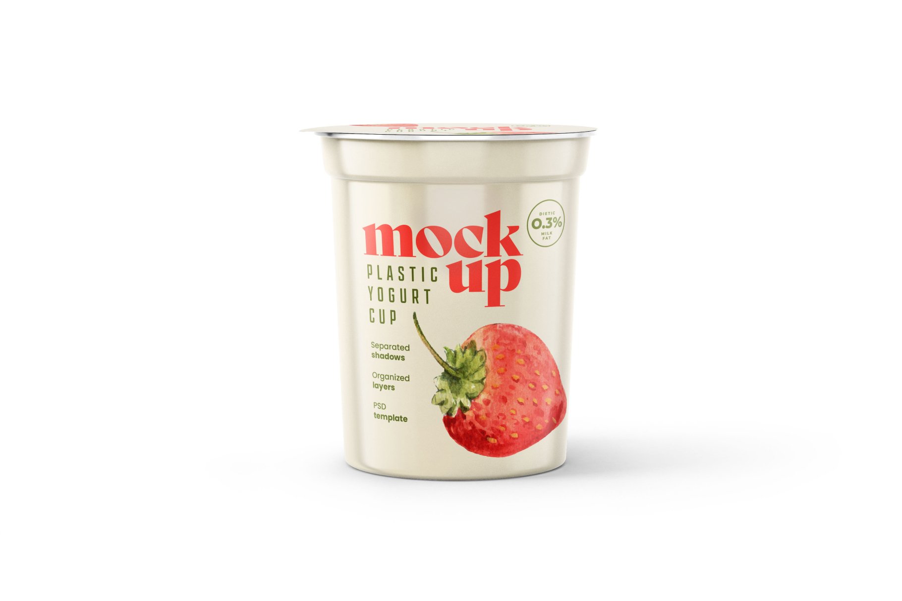 15个新颖酸奶杯设计展示贴图样机模板PS素材 Yogurt Cup Packaging Mockup Set_img_2