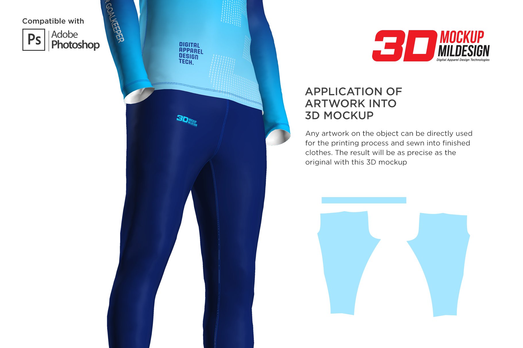 3D男士足球守门员球服设计展示样机PSD模板 3D Mens Soccer Goalkeeper Kit Psd_img_2