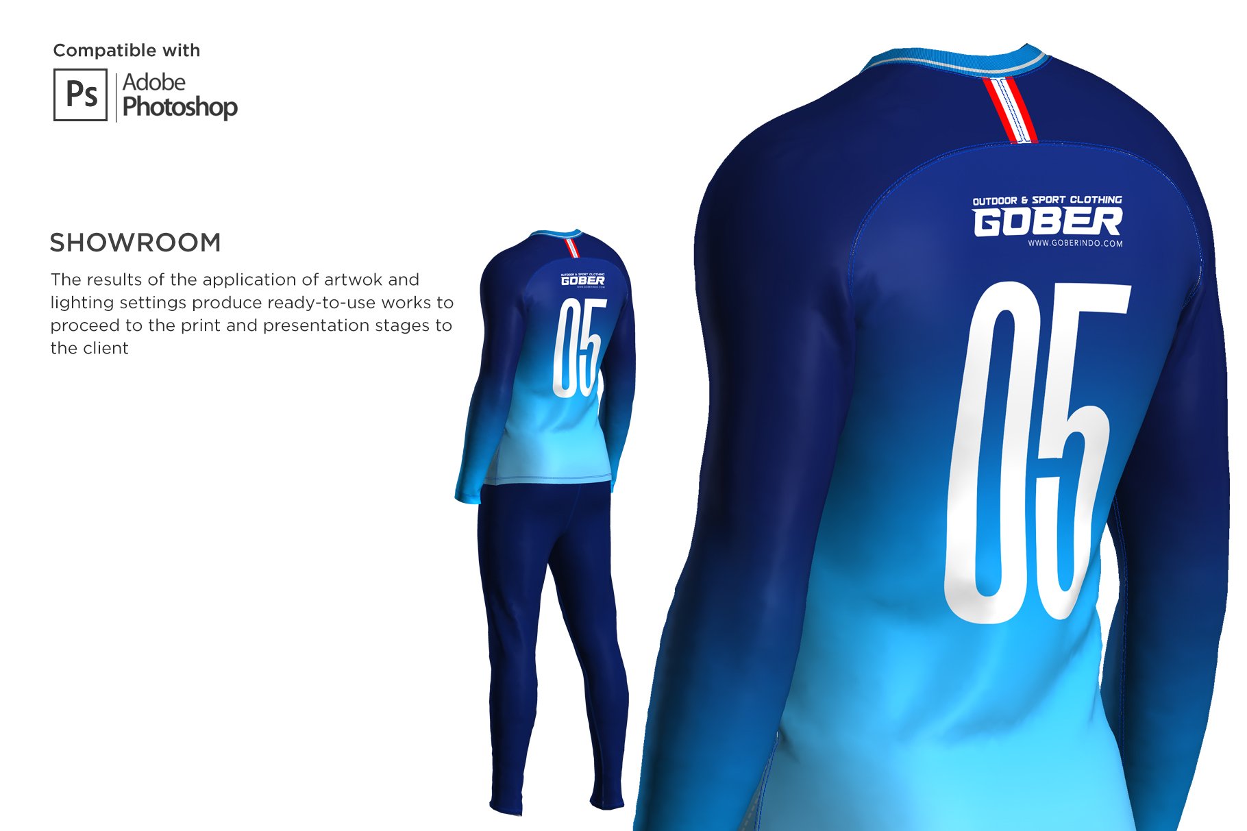 3D男士足球守门员球服设计展示样机PSD模板 3D Mens Soccer Goalkeeper Kit Psd_img_2