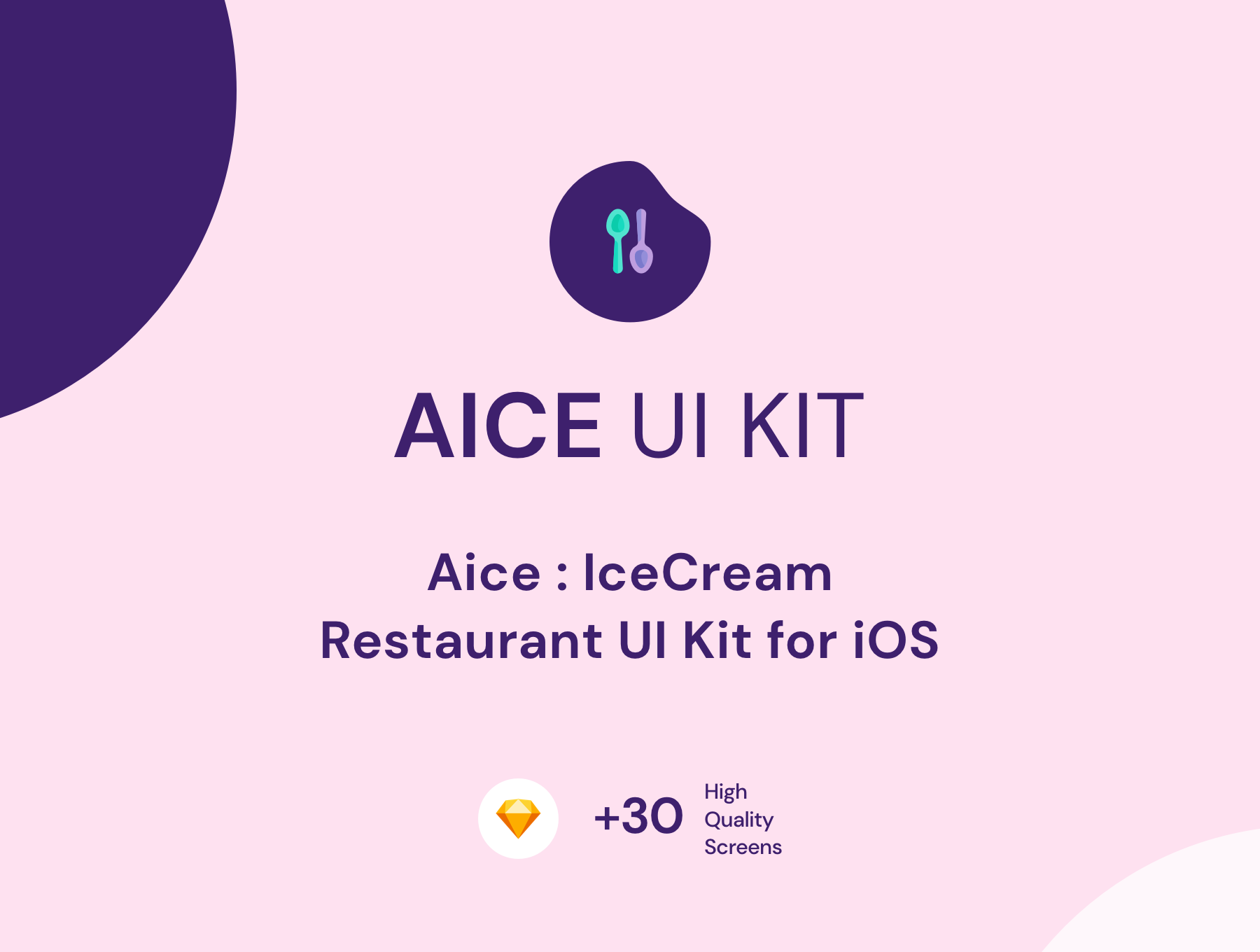 简约冰淇淋冷饮外卖iOS APP应用程序UI界面设计套件 Aice UI Kit_img_2