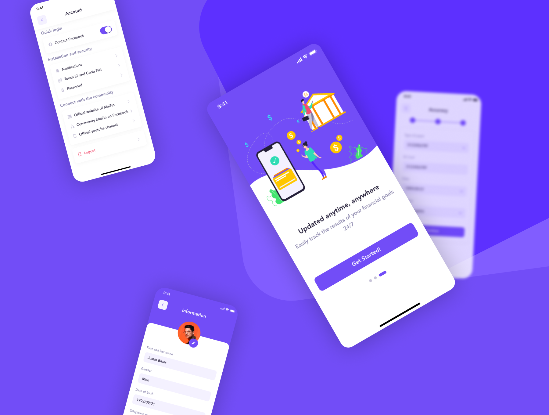 时尚财务电子钱包APP应用程序设计UI套件 MaiFin - Finance App UI Kit_img_2