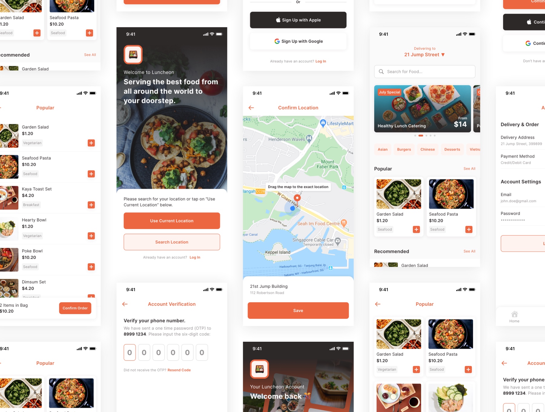 餐厅食物配送外卖APP应用程序UI界面设计Sketch模板 Restaurant and Food Delivery App UI Kit for Sketch_img_2