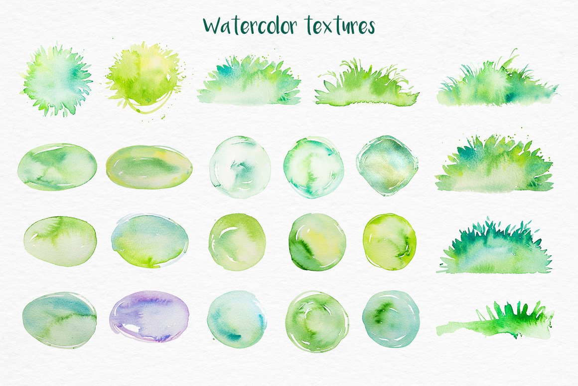 迷人仙人掌花卉手绘水彩画设计素材 Cactus Watercolor Illustrations_img_2