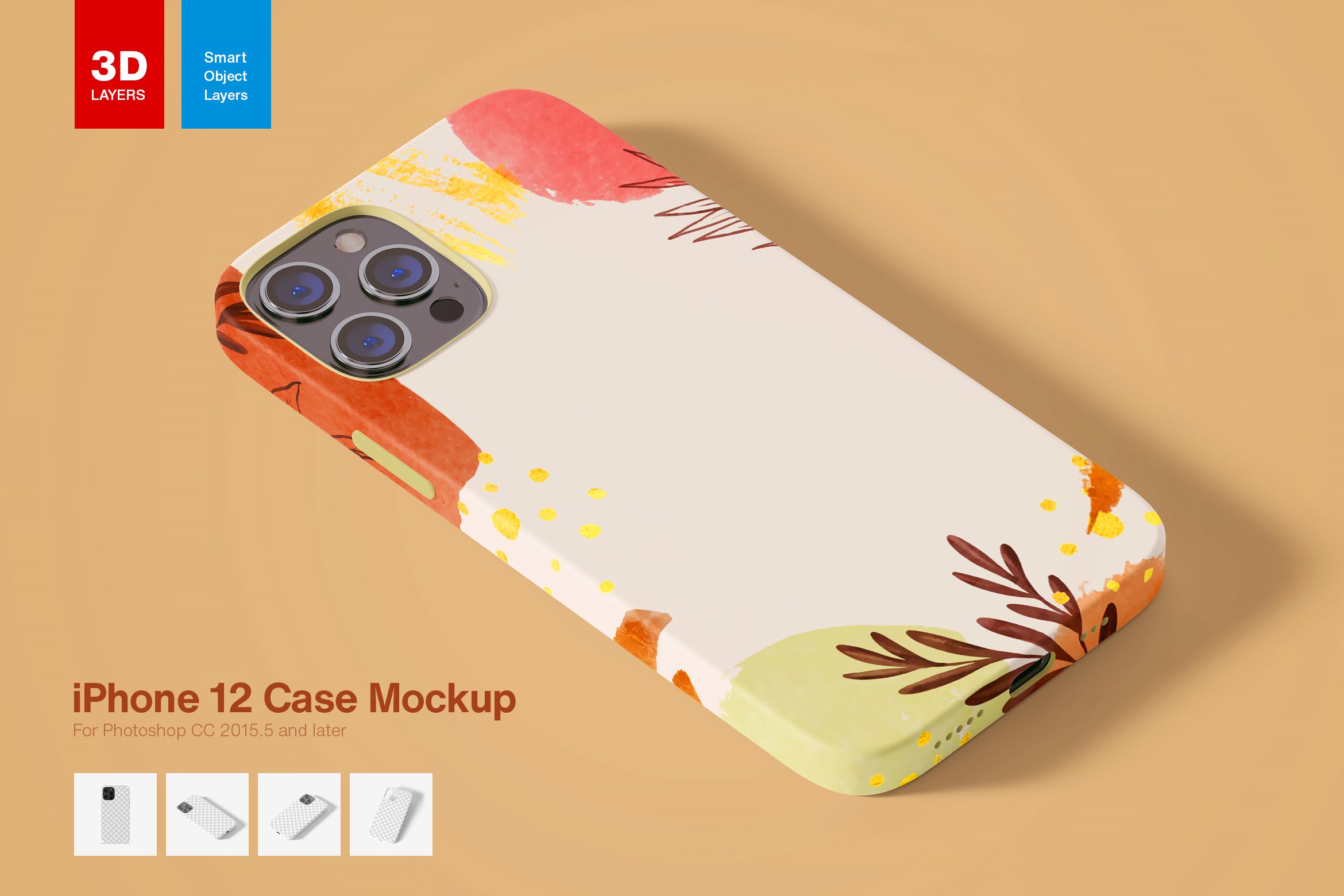 时尚苹果iPhone 12手机壳外观设计展示样机 iPhone 12 Case Mockup_img_2