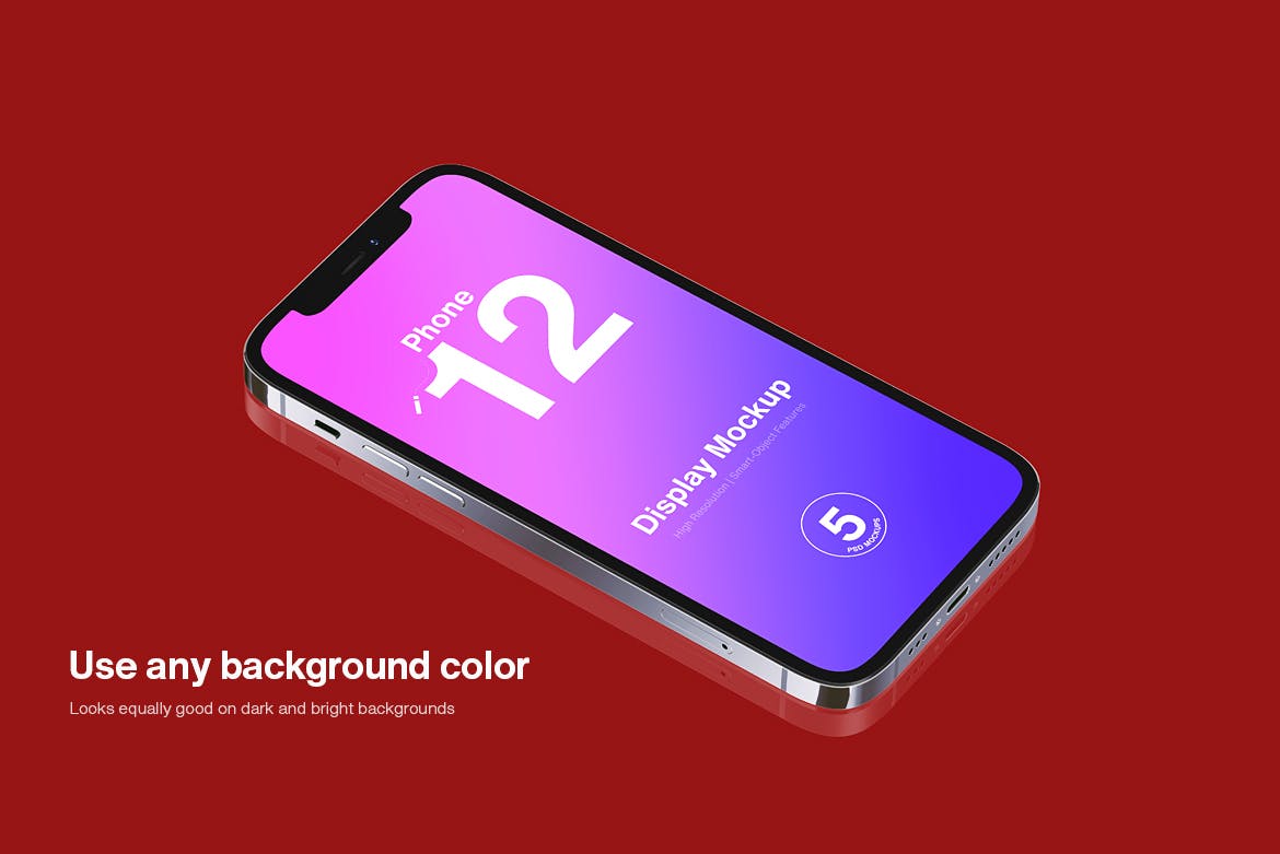 简约苹果手机iPhone 12屏幕演示APP界面设计演示样机 iPhone 12 Mockup Set 2_img_2