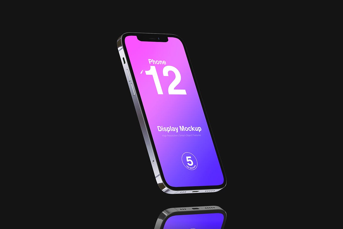 简约苹果手机iPhone 12屏幕演示APP界面设计演示样机 iPhone 12 Mockup Set 2_img_2