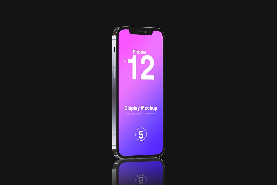 简约苹果手机iPhone 12屏幕演示APP界面设计演示样机 iPhone 12 Mockup Set 2_img_2