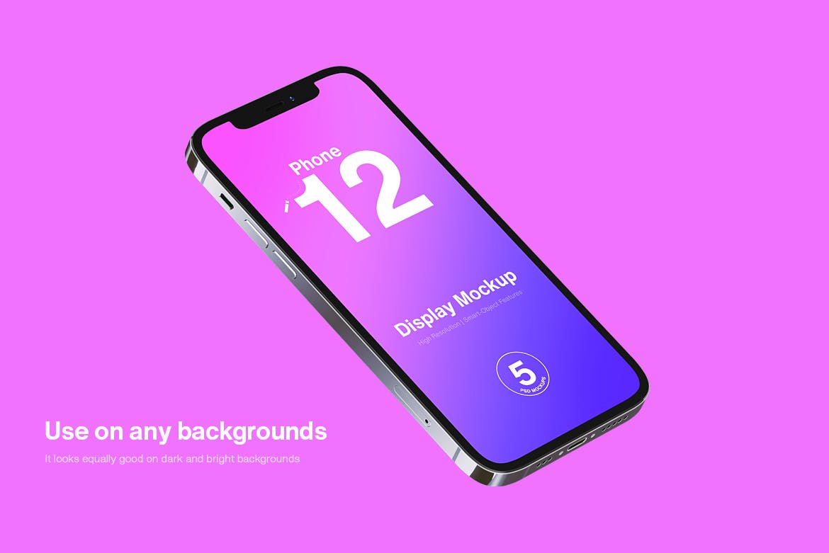 极简苹果iPhone 12智能手机屏幕APP界面设计演示样机 iPhone 12 Mockup_img_2