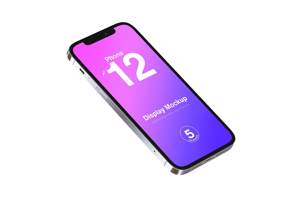 极简苹果iPhone 12智能手机屏幕APP界面设计演示样机 iPhone 12 Mockup_img_2