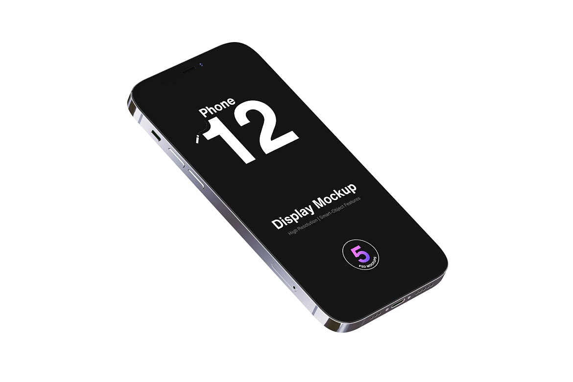 极简苹果iPhone 12智能手机屏幕APP界面设计演示样机 iPhone 12 Mockup_img_2