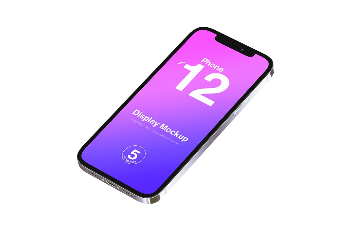 极简苹果iPhone 12智能手机屏幕APP界面设计演示样机 iPhone 12 Mockup_img_2