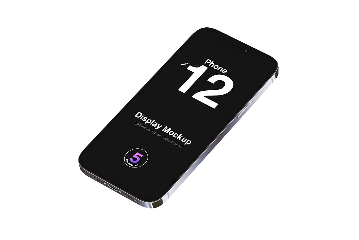 极简苹果iPhone 12智能手机屏幕APP界面设计演示样机 iPhone 12 Mockup_img_2