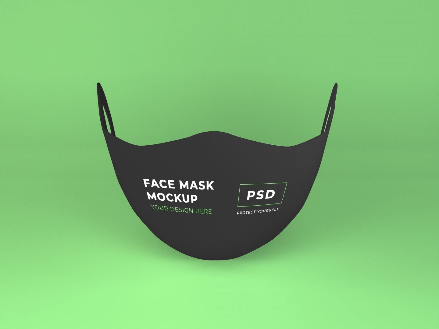 10个医用防护面罩口罩设计贴图样机 Face Mask Mockup Template Bundle Vol 1_img_2