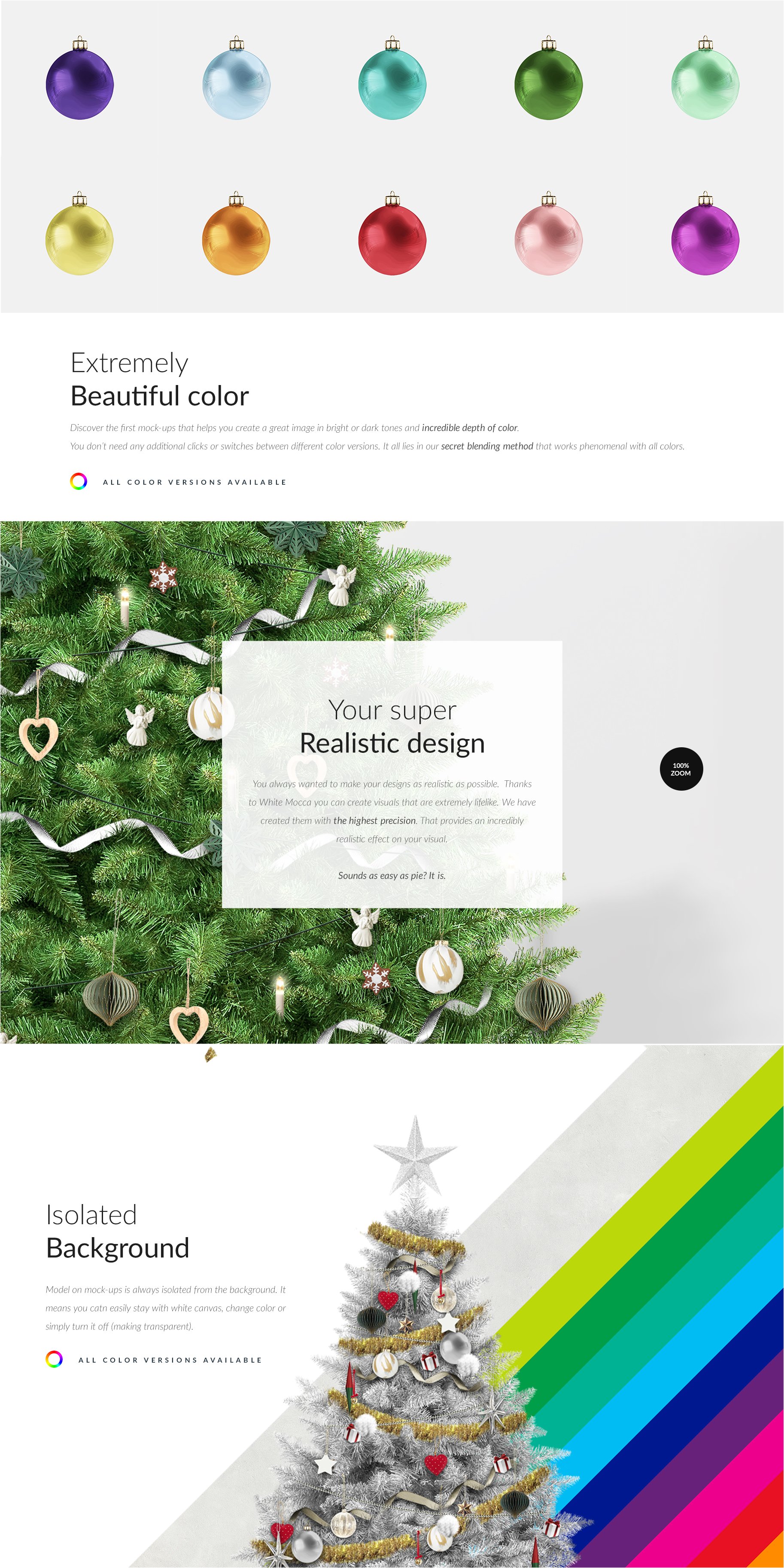 时尚圣诞树场景创造者装饰图案PSD素材 Christmas Tree Creator Mockup_img_2