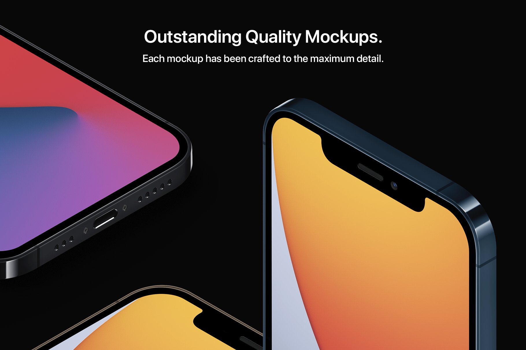 20款苹果iPhone 12 Pro智能手机APP界面设计贴图屏幕演示样机 Phone 12 Pro - 20 Mockups Scenes_img_2