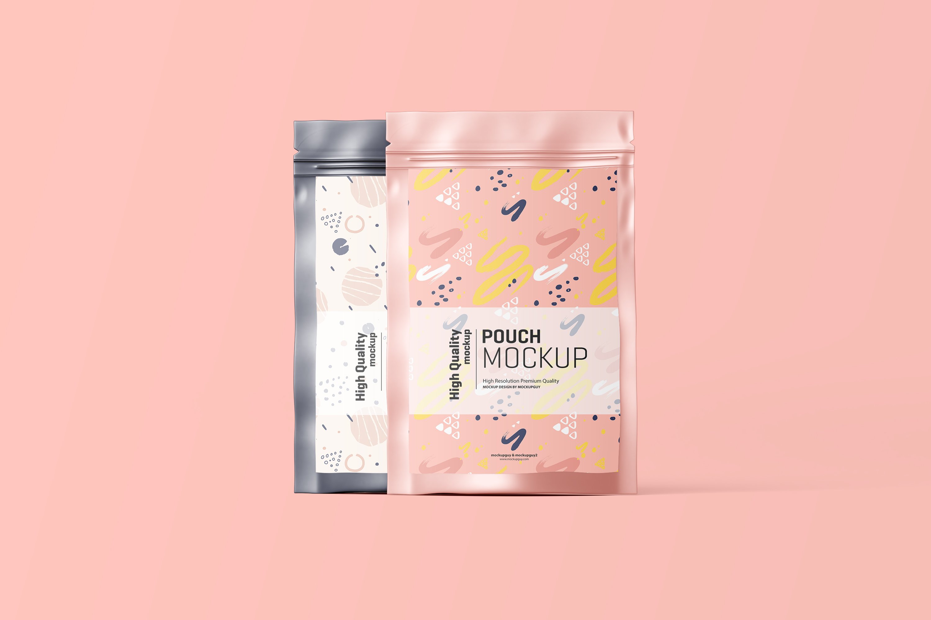 15款自立式食品小零食塑料自封袋设计贴图样机 Stand Up Pouch Mockup_img_2