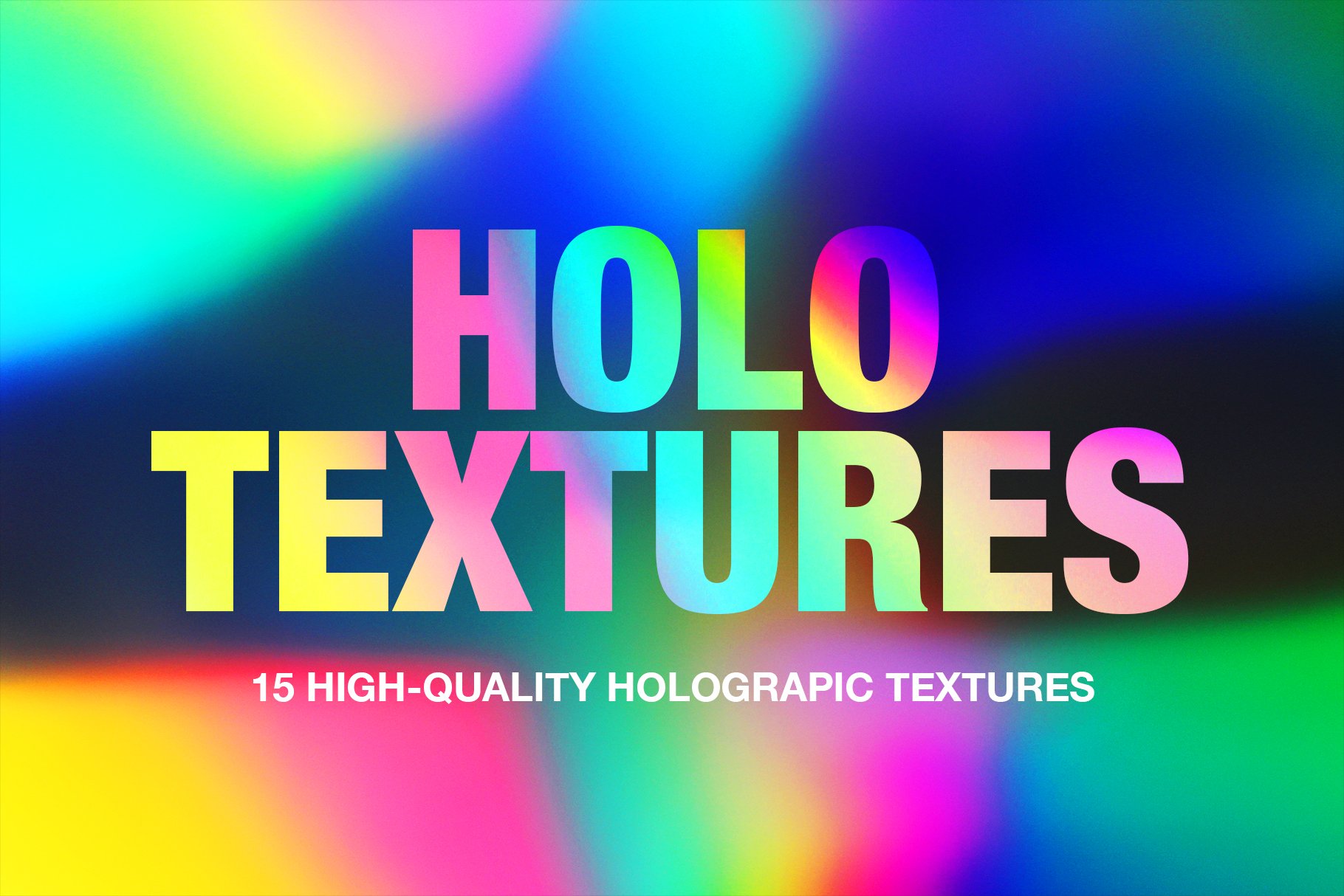 15款潮流高清全息箔渐变背景纹理图片设计素材 Holographic Foil Gradient Textures_img_2