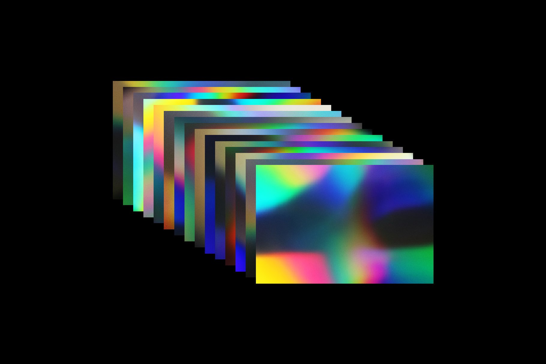 15款潮流高清全息箔渐变背景纹理图片设计素材 Holographic Foil Gradient Textures_img_2