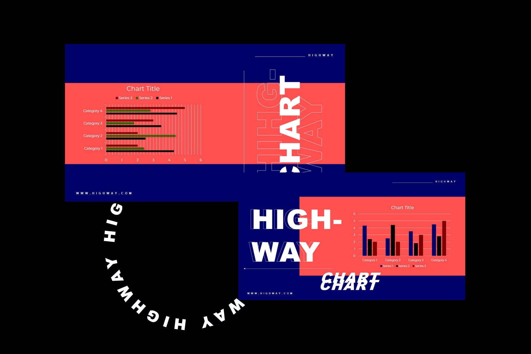 潮流虹彩霓虹效果潮牌营销策划作品集设计PPT幻灯片模板 HIGHWAY - Powerpoint Template_img_2