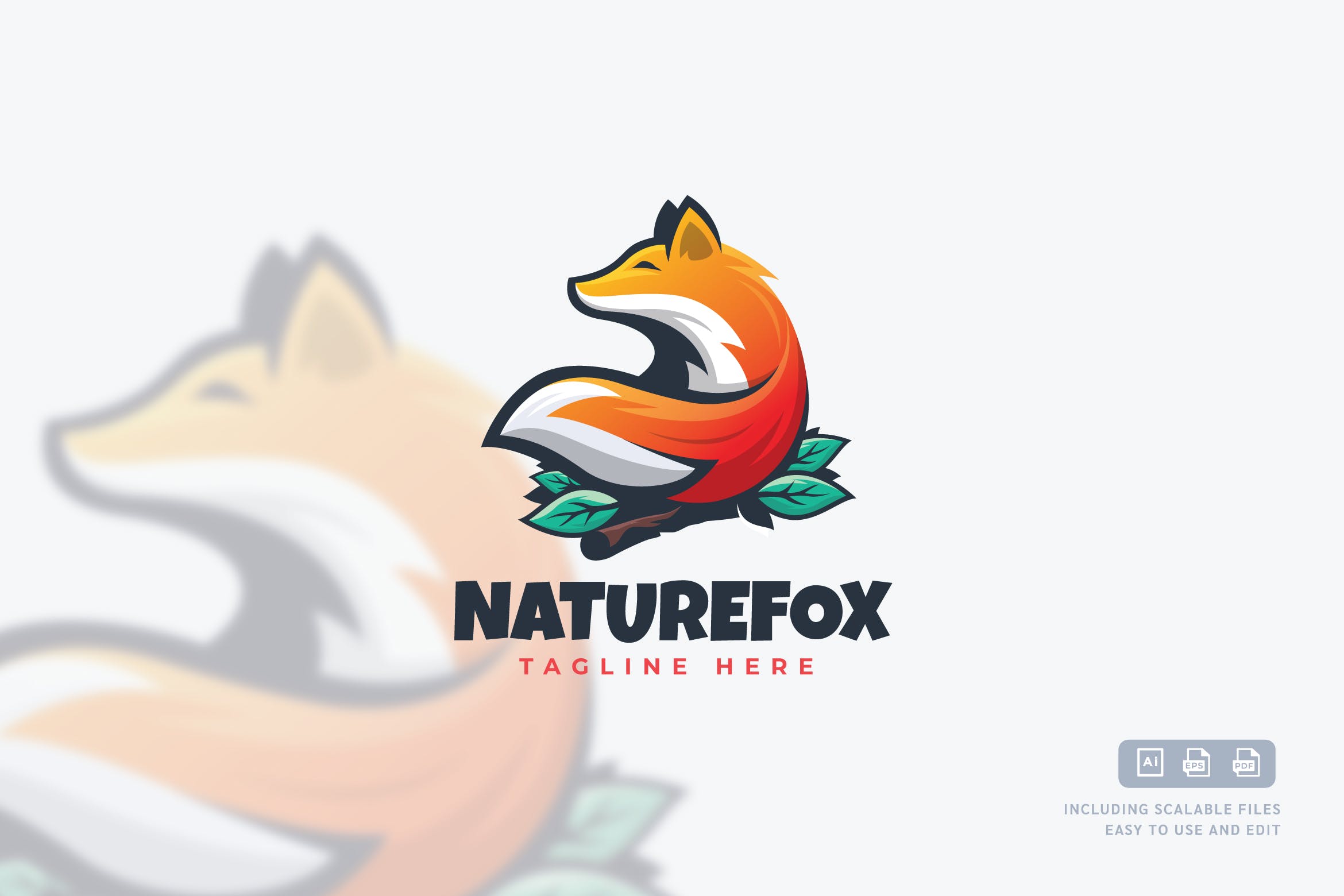 狐狸徽标标志Logo设计AI矢量模板素材 Nature Fox Logo Template_img_2