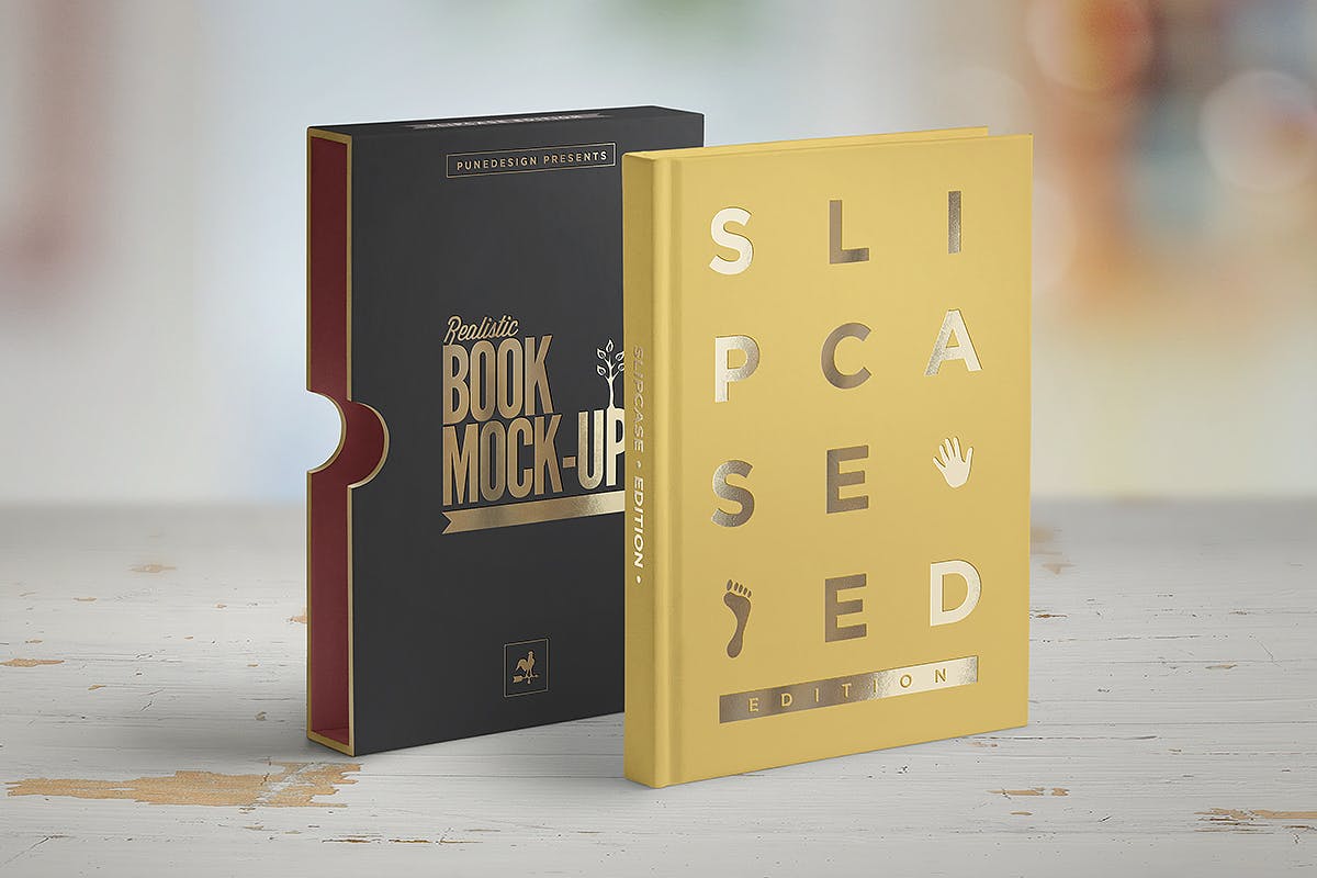 10款带书匣封套精装书籍设计展示贴图样机模板 Book Mockup Slipcase Edition_img_2