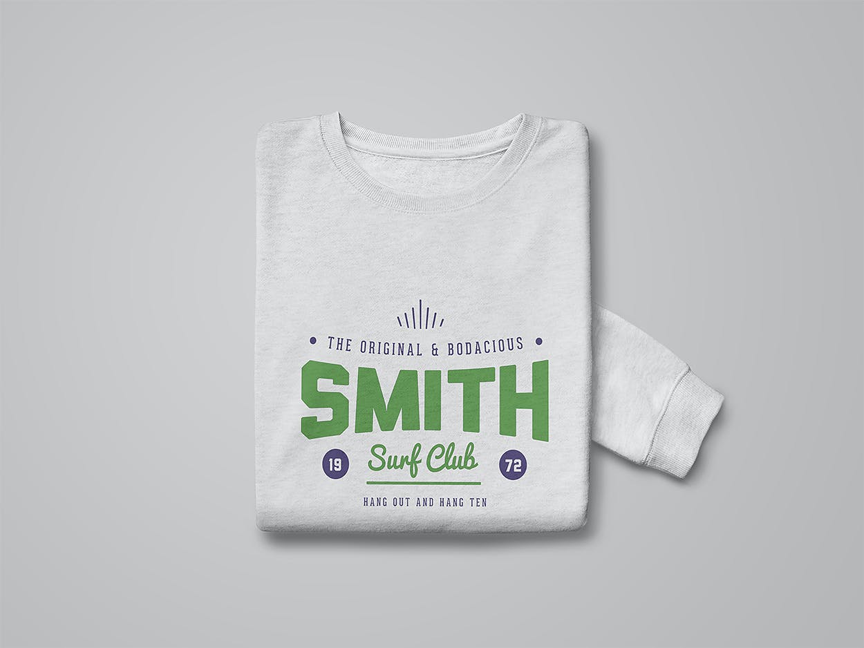9款圆领女式运动卫衣上衣设计贴图样机 Sweatshirt Mockup Vol.2_img_2