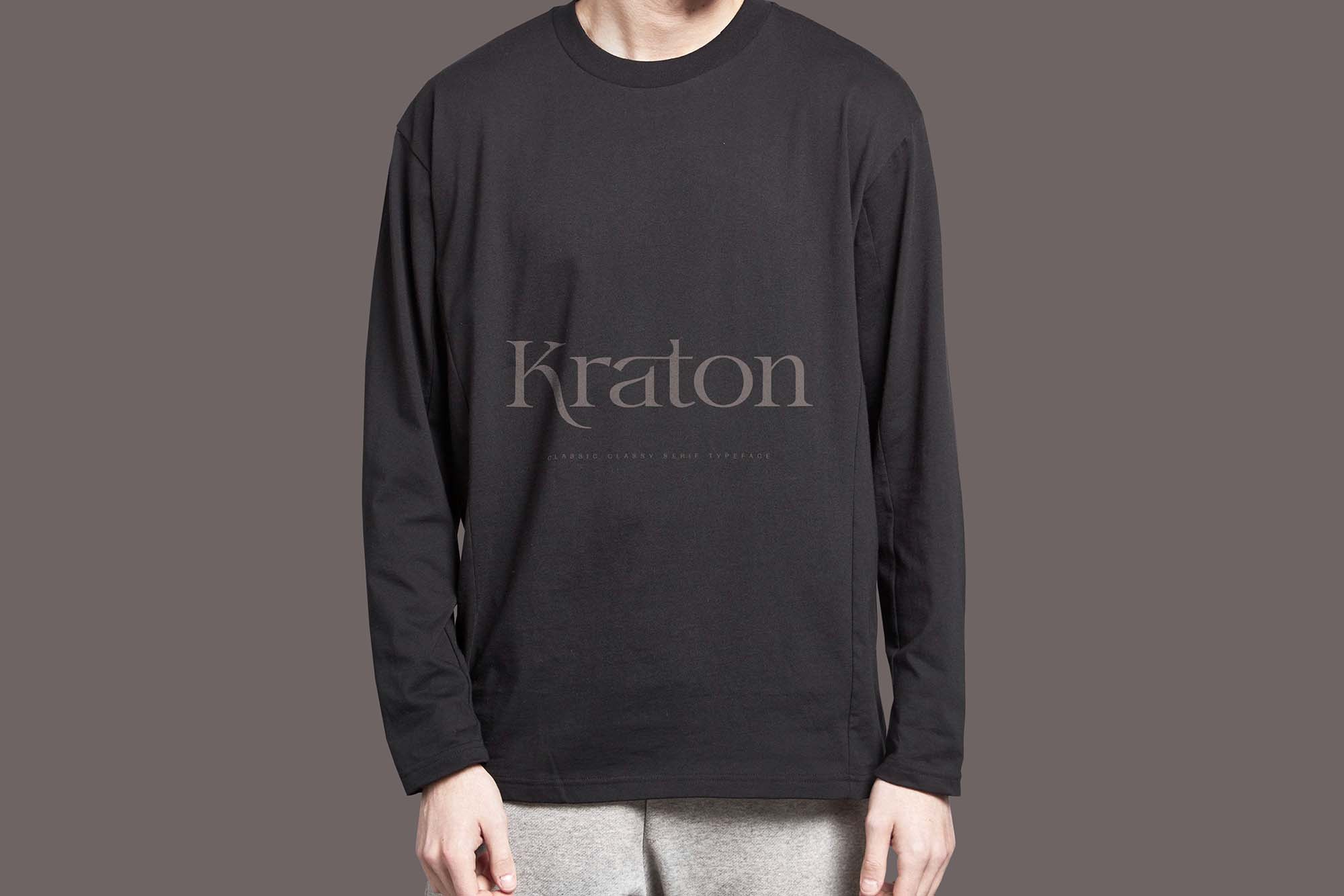 时尚优雅平面海报杂志标题Logo文字衬线英文字体素材 Kraton Classy Serif Font_img_2