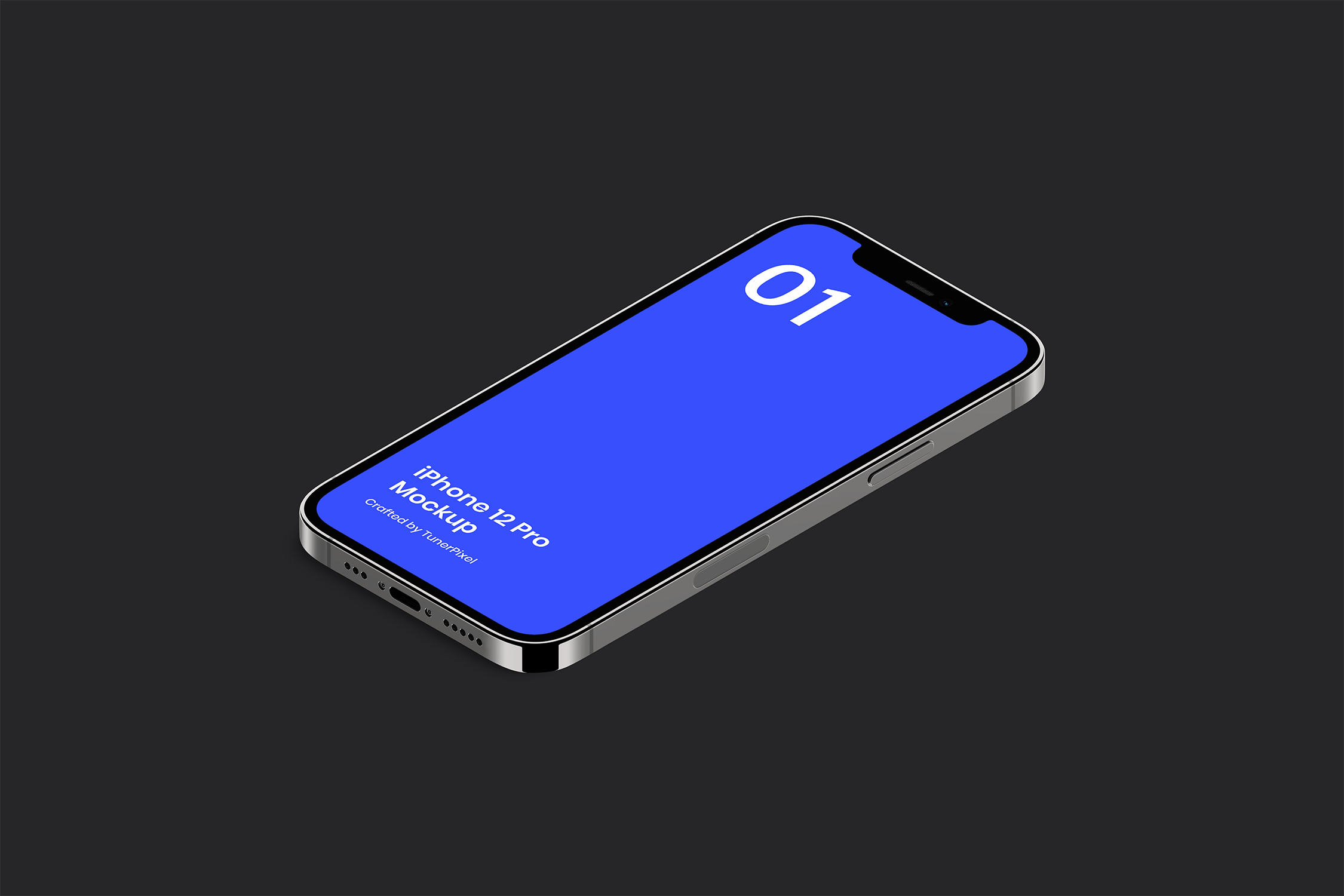 简约苹果手机iPhone 12 Pro屏幕演示样机模板 iPhone 12 Pro Mockup_img_2