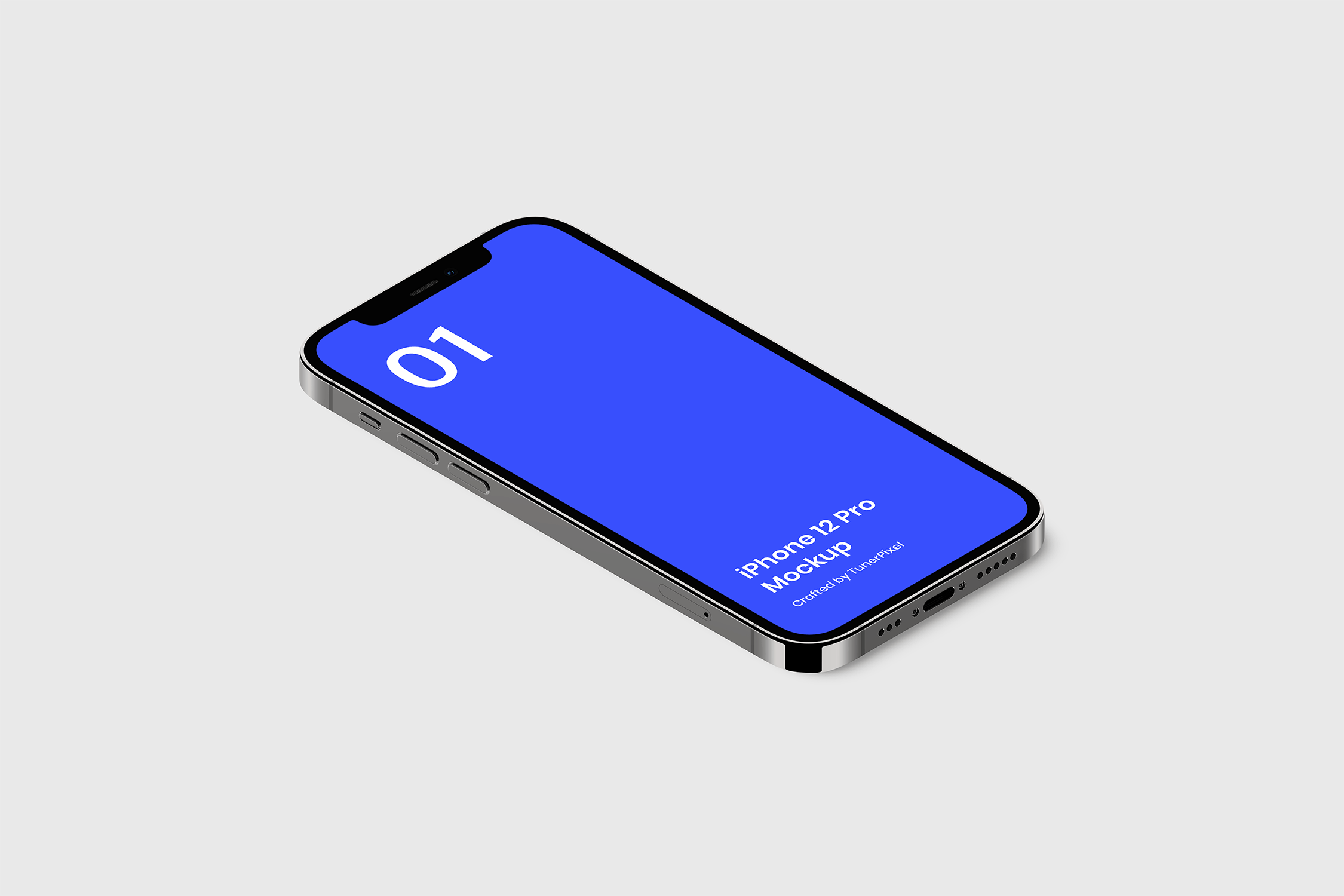 简约苹果手机iPhone 12 Pro屏幕演示样机模板 iPhone 12 Pro Mockup_img_2