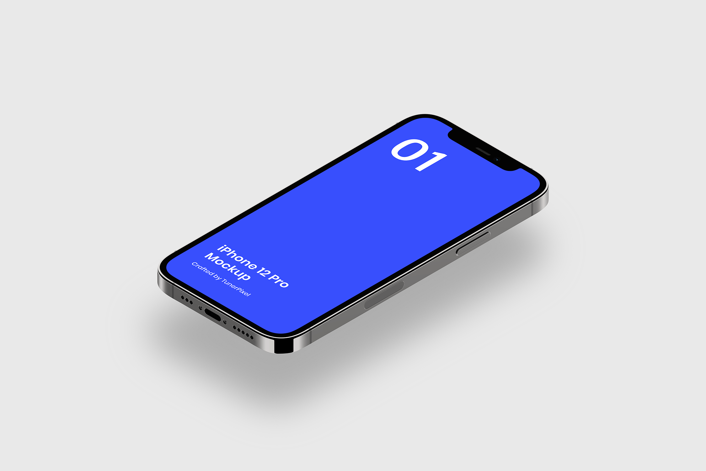 简约苹果手机iPhone 12 Pro屏幕演示样机模板 iPhone 12 Pro Mockup_img_2