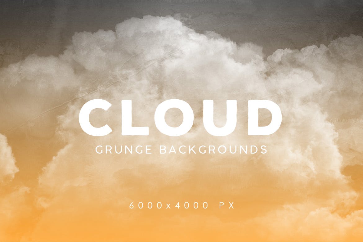 10款高清多彩云朵背景图片设计素材 Grunge Cloud Backgrounds_img_2