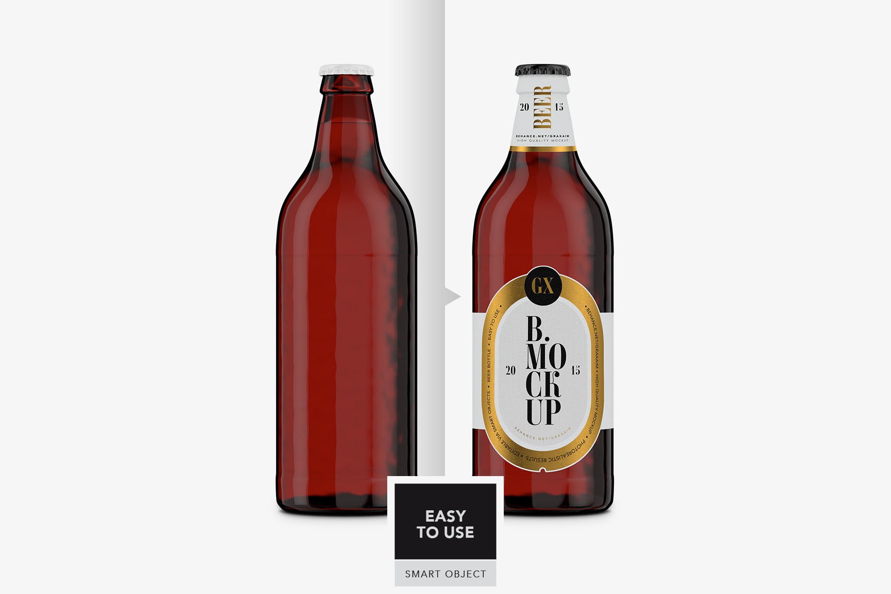 6套啤酒玻璃瓶易拉罐标签设计展示贴图样机合集 Beer Mockup Bundle_img_2