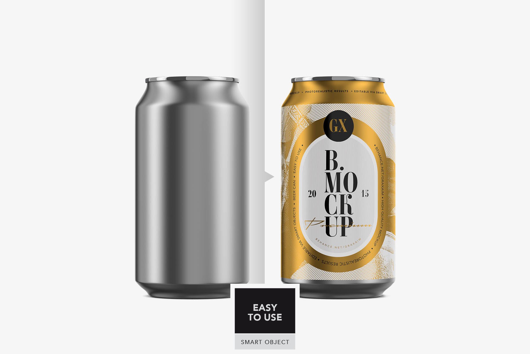 6套啤酒玻璃瓶易拉罐标签设计展示贴图样机合集 Beer Mockup Bundle_img_2