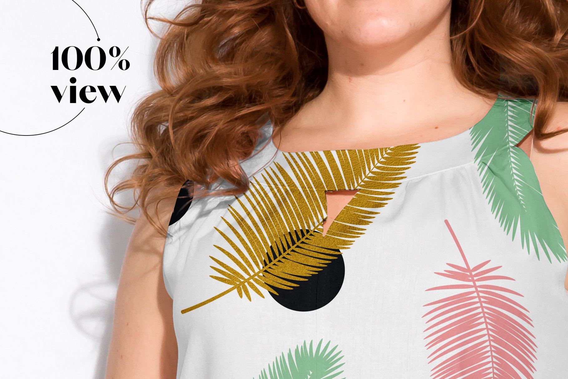 肥大加宽女式服装裙子印花图案设计贴图样机 Plus Size Woman Fashion Mockups_img_2
