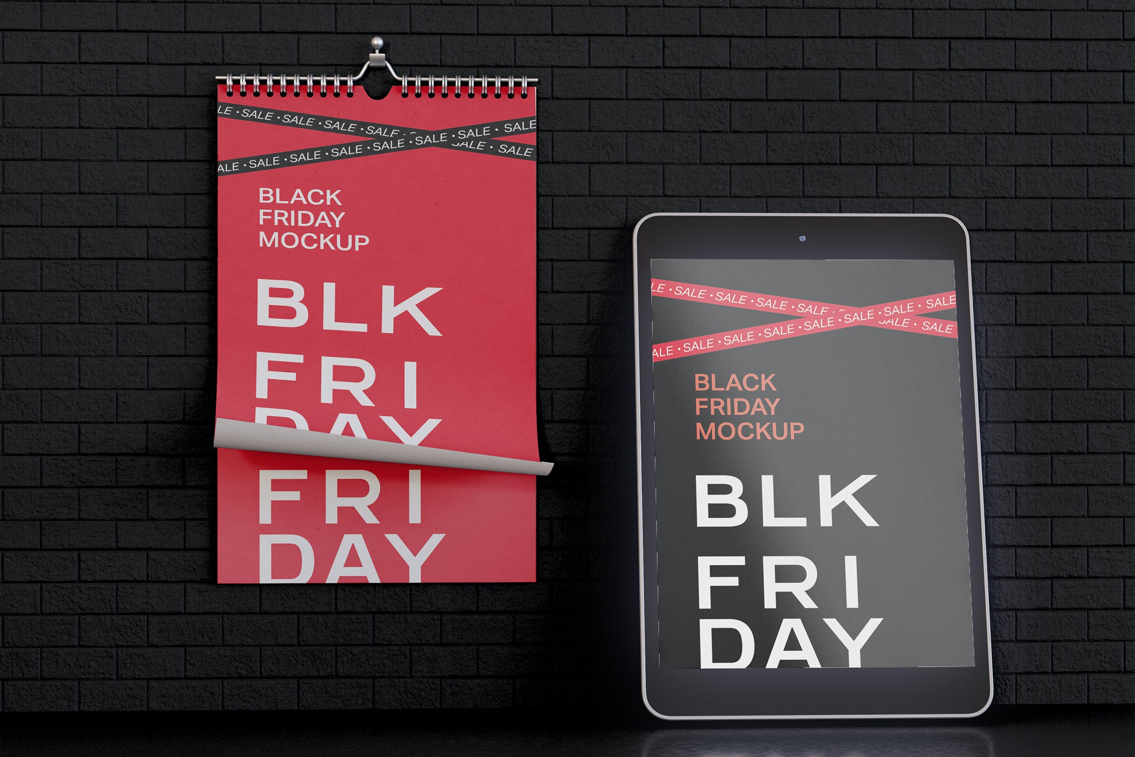 优惠促销海报设计展示样机模板合集 Black Friday Mockup Bundle_img_2