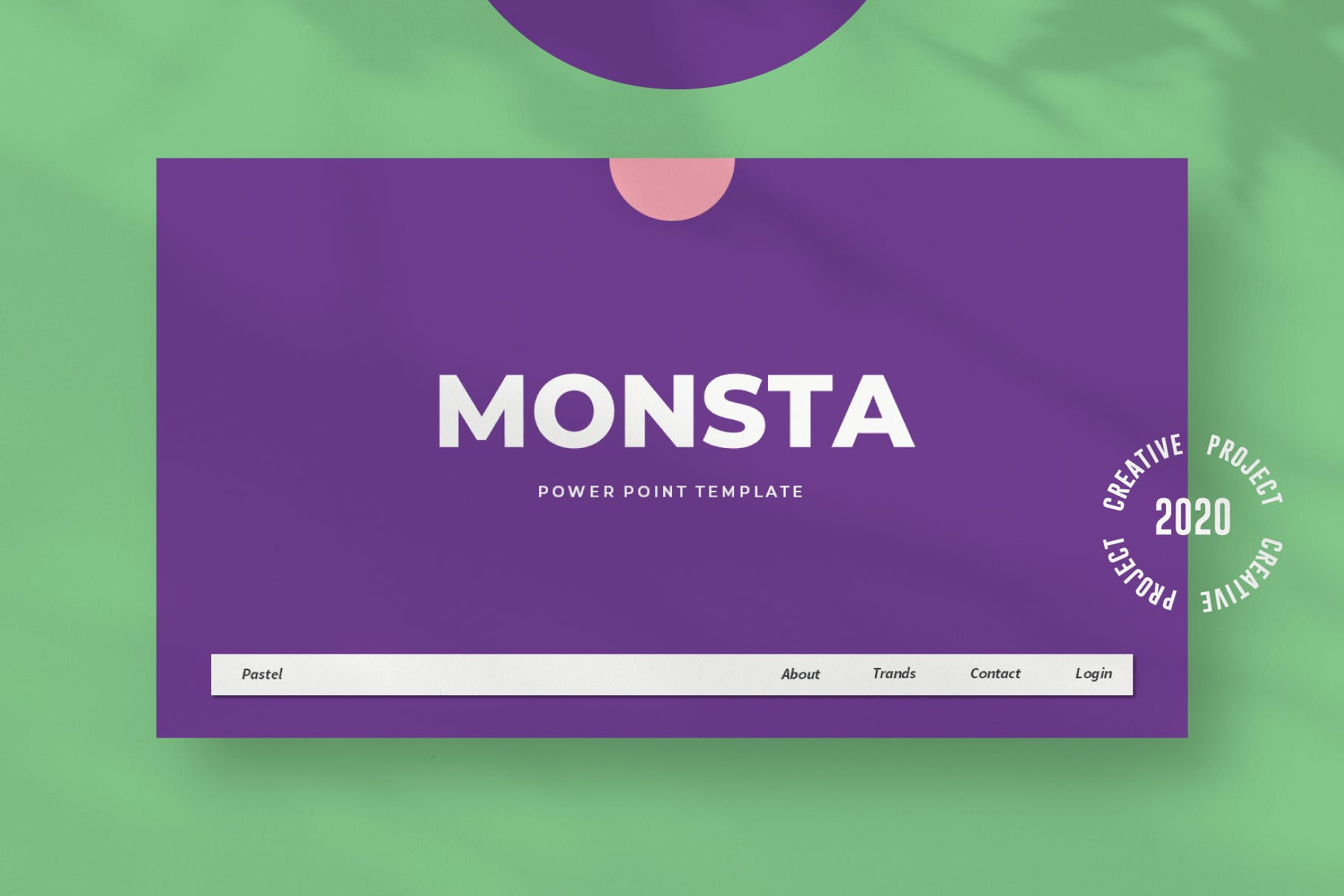 潮流撞色女士服装摄影PPT设计模板 Monsta - Powerpoint Template_img_2