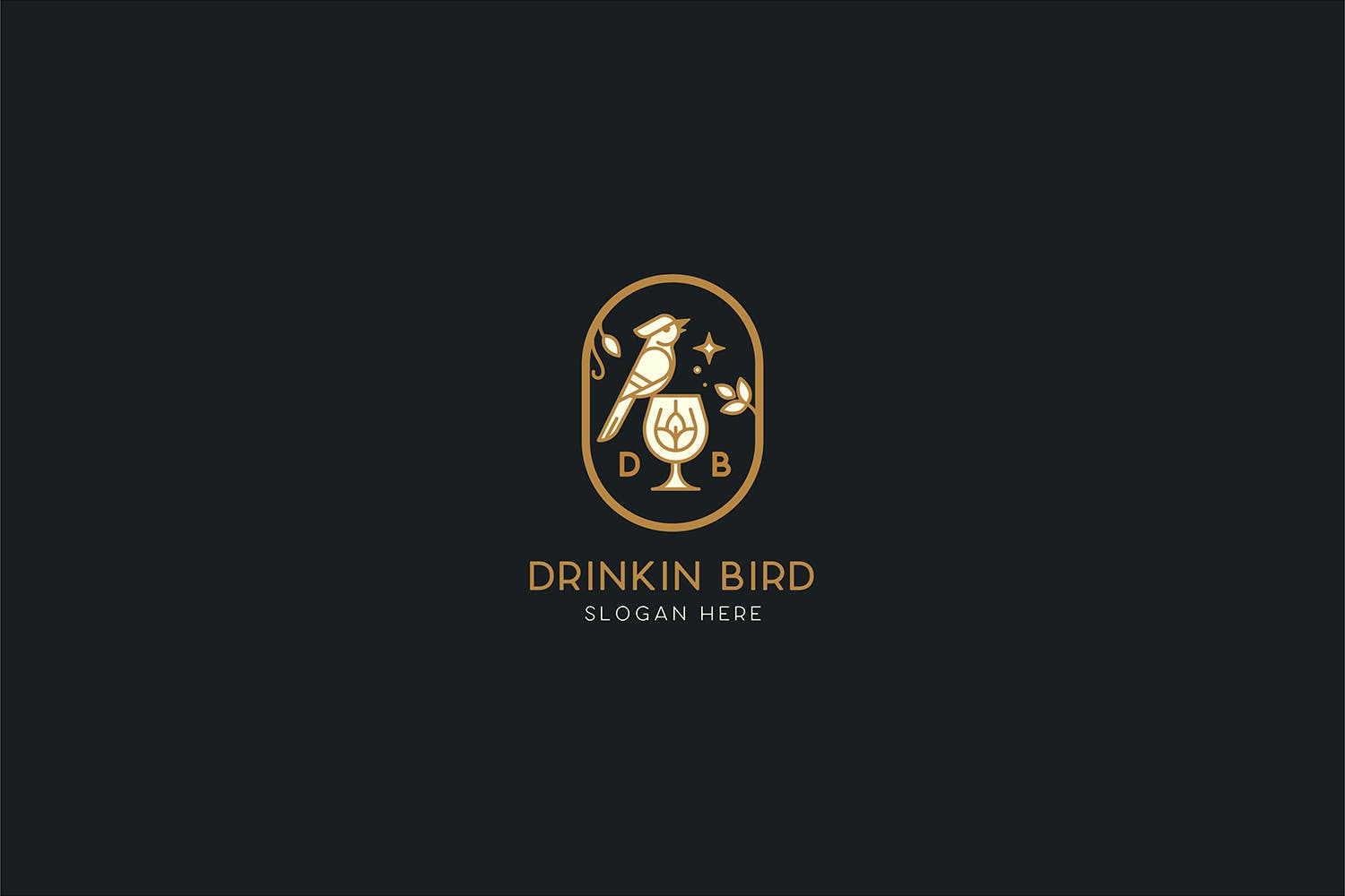 酒鸟啤酒徽标设计AI矢量模板 Drinking Bird Brewery Logo Template_img_2