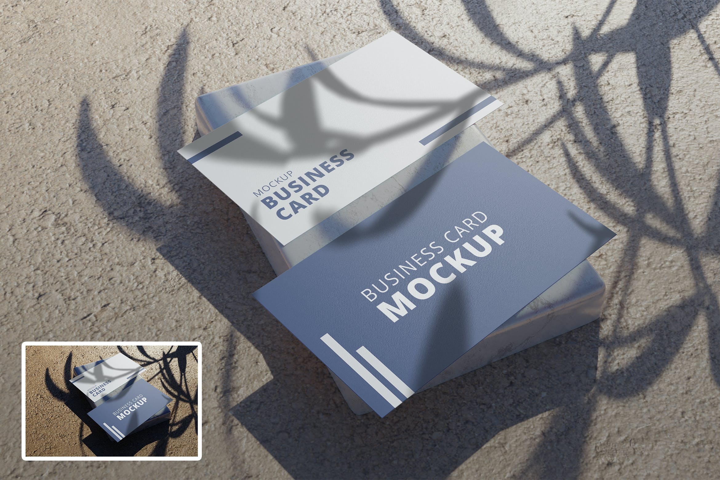 逼真商务名片卡片设计贴图样机PS设计素材 Realistic Business Card Mockup Vol 4_img_2