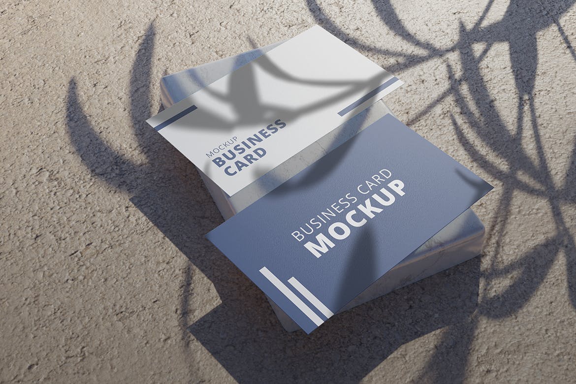 逼真商务名片卡片设计贴图样机PS设计素材 Realistic Business Card Mockup Vol 4_img_2