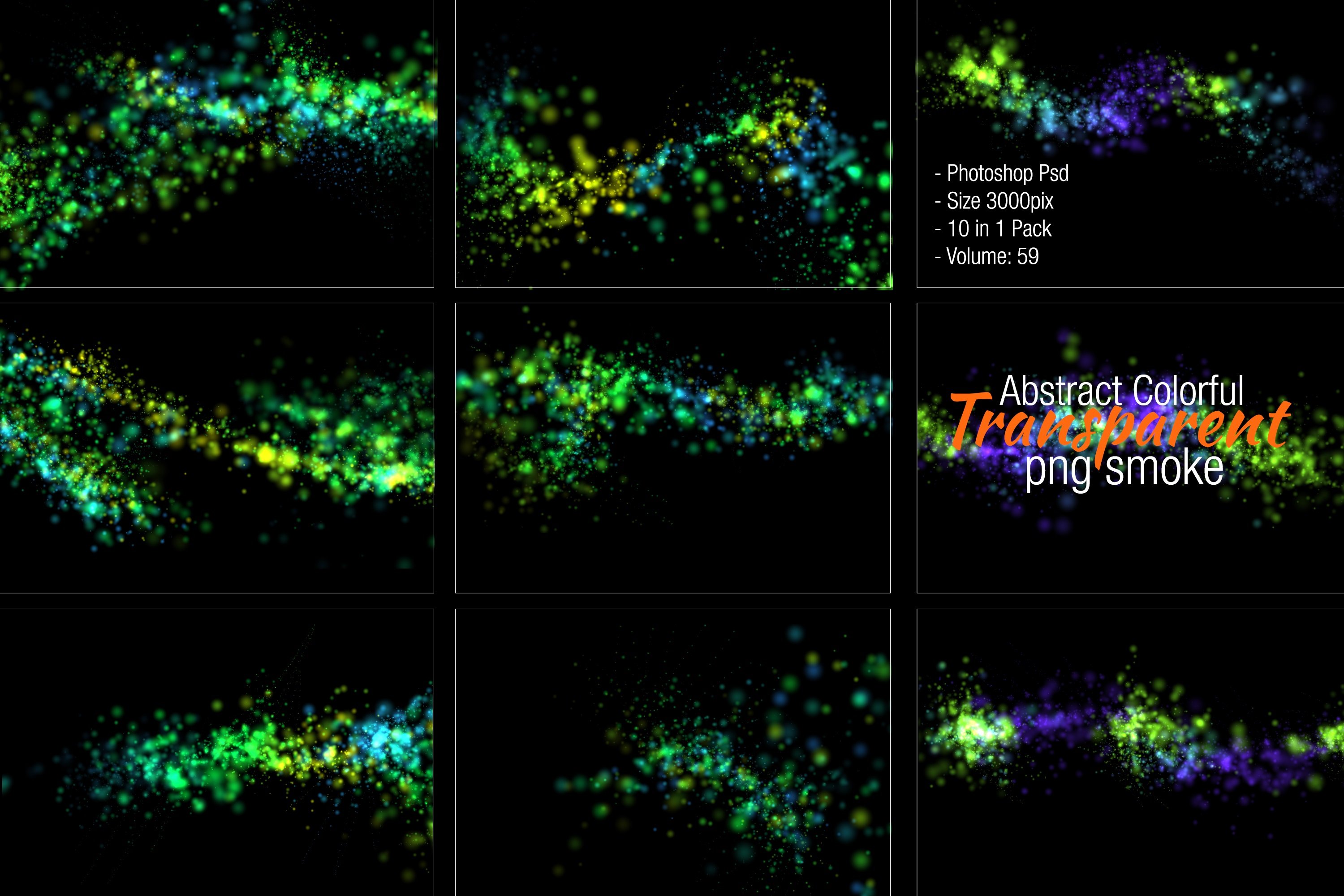 110款抽象烟雾火花PS笔刷&PNG免抠图片素材合集 Bundle Brush And PNG Shape_img_2