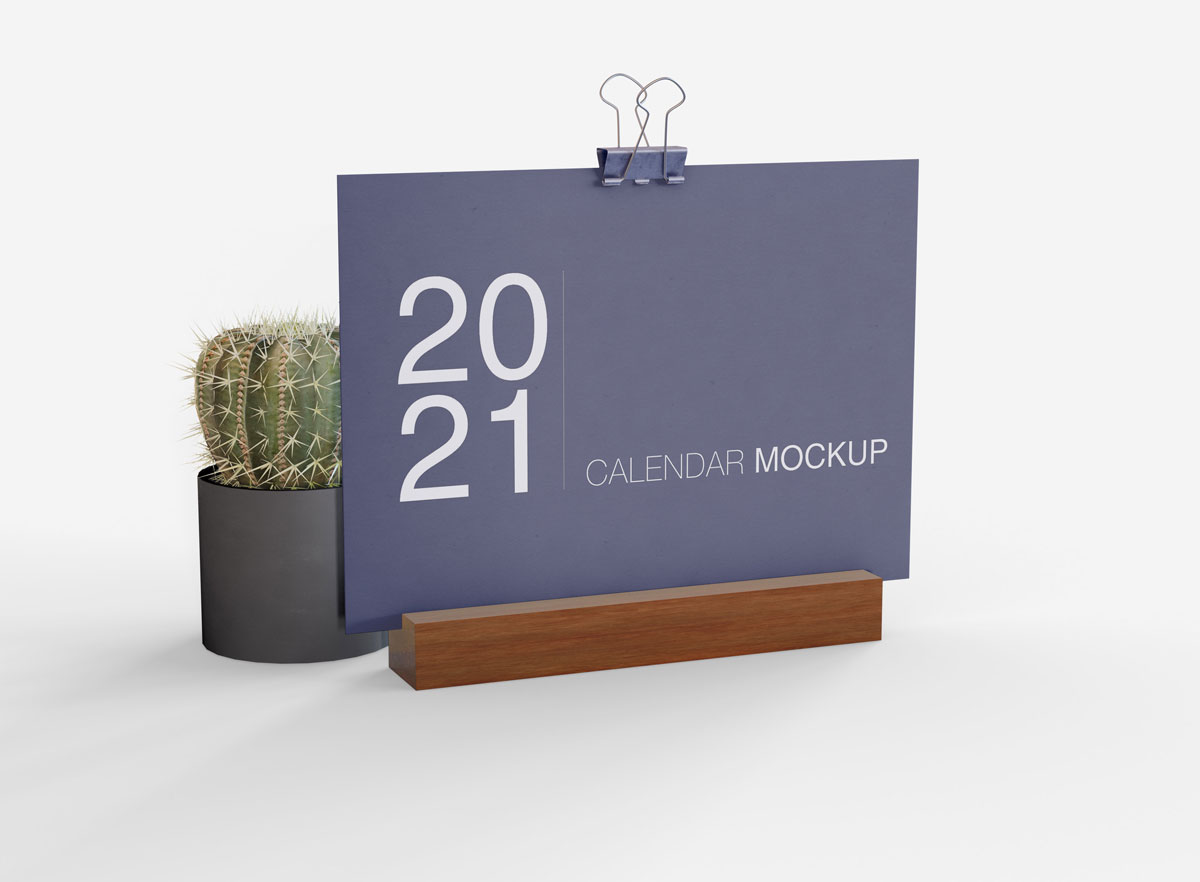 20款多样式台历日历挂历设计展示贴图样机 Calendar mockup - 20 PSD_img_2