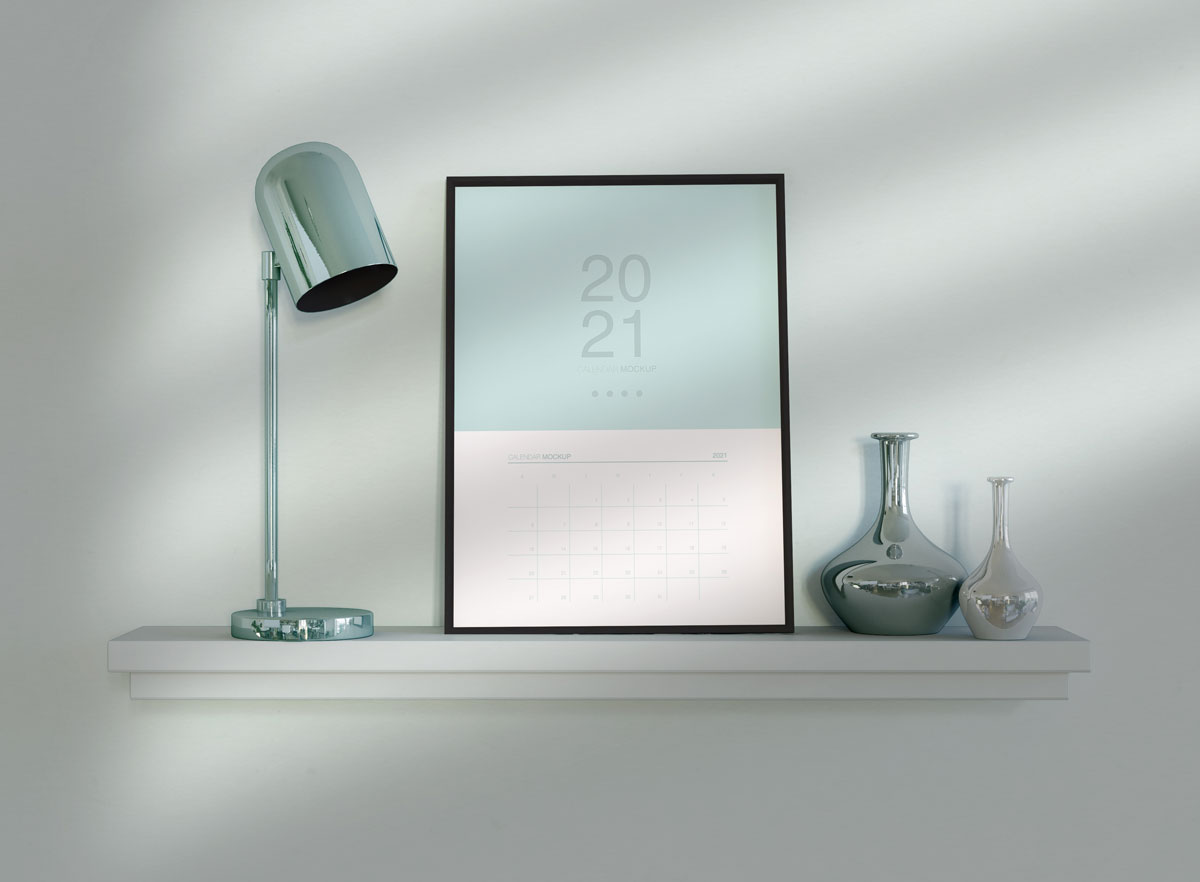 20款多样式台历日历挂历设计展示贴图样机 Calendar mockup - 20 PSD_img_2