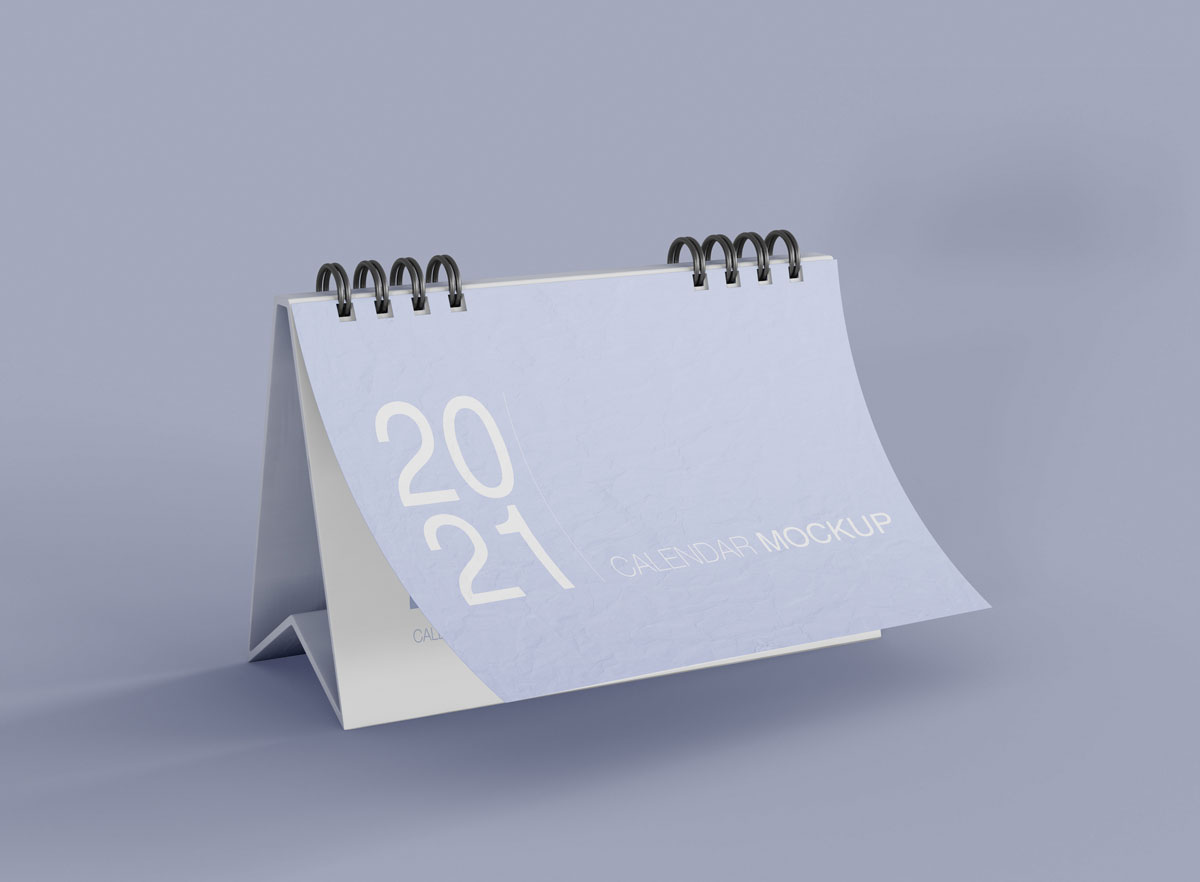 20款多样式台历日历挂历设计展示贴图样机 Calendar mockup - 20 PSD_img_2